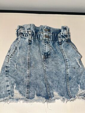 Madden Girl Paperbag Distressed Skirt